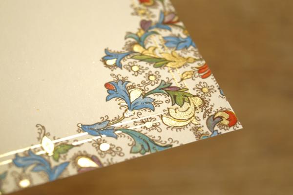 Blue - gold stationery with envelope